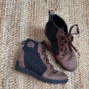 Sorel 8.5 Women's Evie II NW Lace 'Tobacco / Black' NL5024 Brown